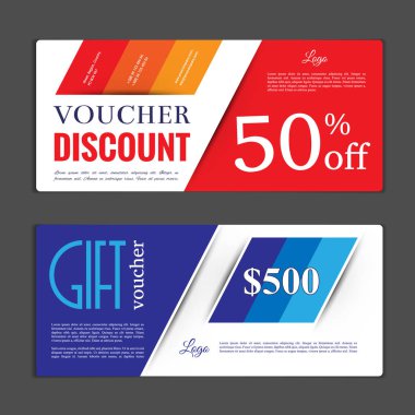 Hediye çeki şablonu. Alışveriş kartları, indirim c kullanmak olabilir