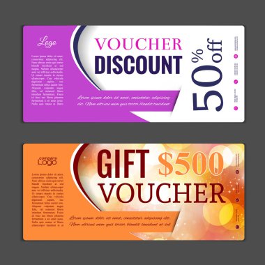 Hediye çeki şablonu. Alışveriş kartları, indirim c kullanmak olabilir
