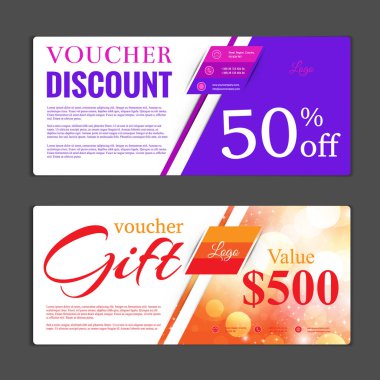 Hediye çeki şablonu. Alışveriş kartları, indirim c kullanmak olabilir