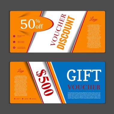 Hediye çeki şablonu. Alışveriş kartları, indirim c kullanmak olabilir