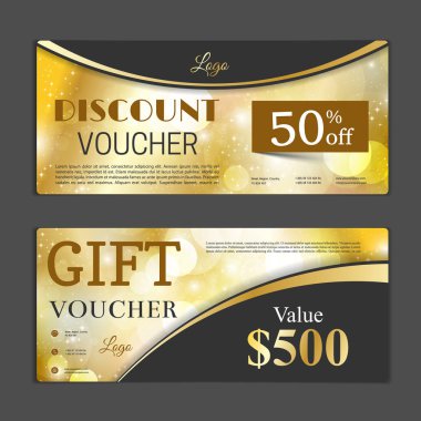 Hediye çeki şablonu. Alışveriş kartları, indirim c kullanmak olabilir