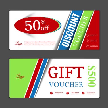 Hediye çeki şablonu. Alışveriş kartları, indirim c kullanmak olabilir