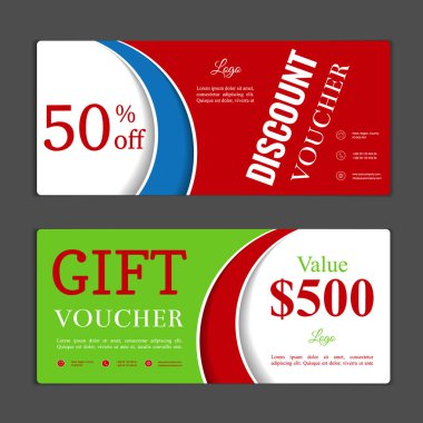 Hediye çeki şablonu. Alışveriş kartları, indirim c kullanmak olabilir