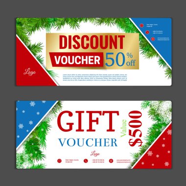 Hediye çeki şablonu. Alışveriş kartları, indirim c kullanmak olabilir