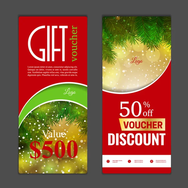 Hediye çeki şablonu. Alışveriş kartları, indirim c kullanmak olabilir