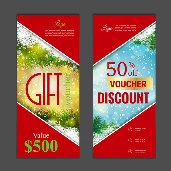 Hediye çeki şablonu. Alışveriş kartları, indirim c kullanmak olabilir