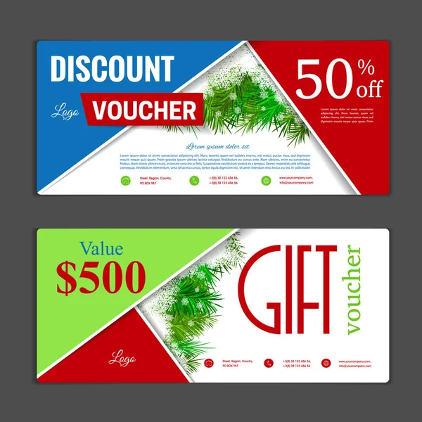 Hediye çeki şablonu. Alışveriş kartları, indirim c kullanmak olabilir