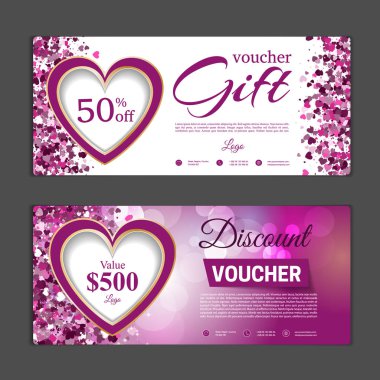 Hediye çeki şablonu. 