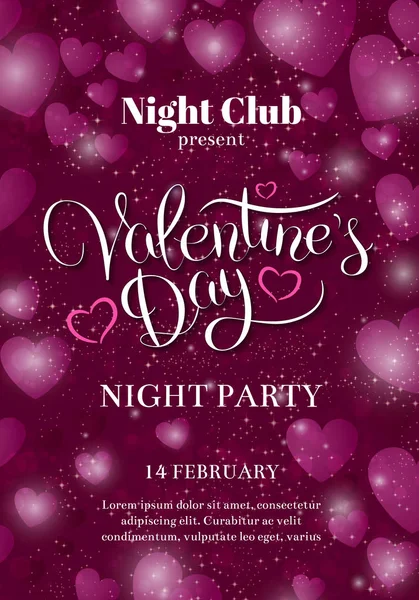 Invito a San Valentino party flyer — Vettoriale Stock