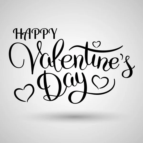 Happy Valentines Day - greeting card with lettering — Stock Vector