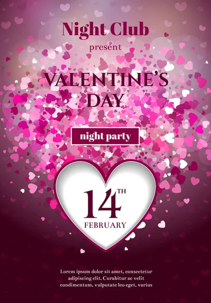 Invito a San Valentino party flyer — Vettoriale Stock