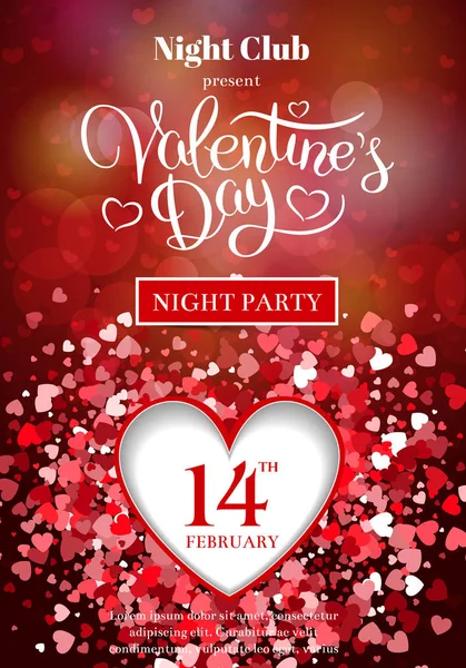 Invito a San Valentino party flyer — Vettoriale Stock