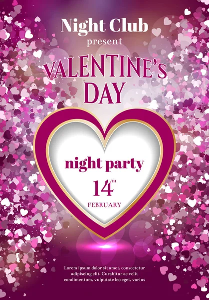 Invito a San Valentino party flyer — Vettoriale Stock