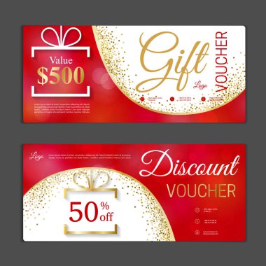 Hediye çeki şablonu. 