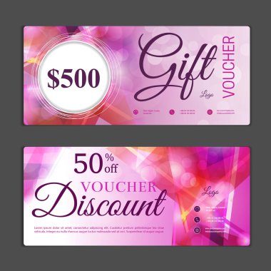 Hediye çeki şablonu. 