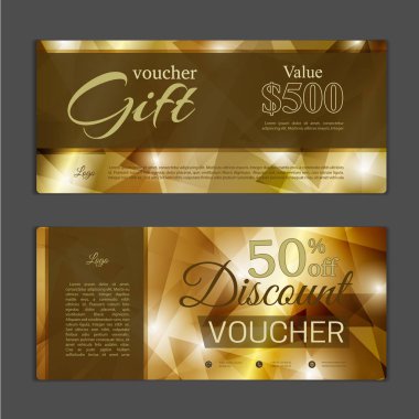 Hediye çeki şablonu. 