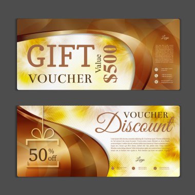 Hediye çeki şablonu. 