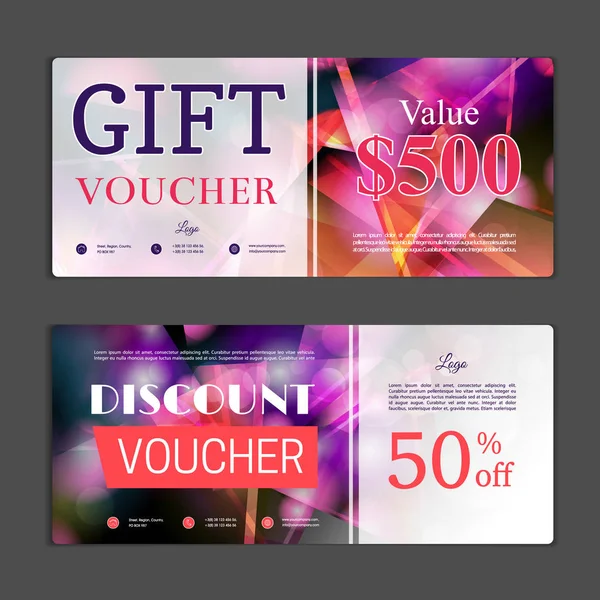 Gift voucher template. — Stock Vector