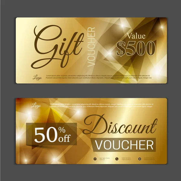 Gift voucher template. — Stock Vector