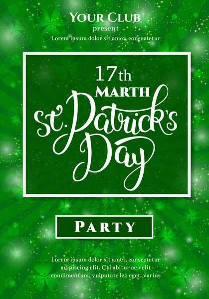 Saint Patrick's Day partij flyer uitnodiging Rechtenvrije Stockvectors