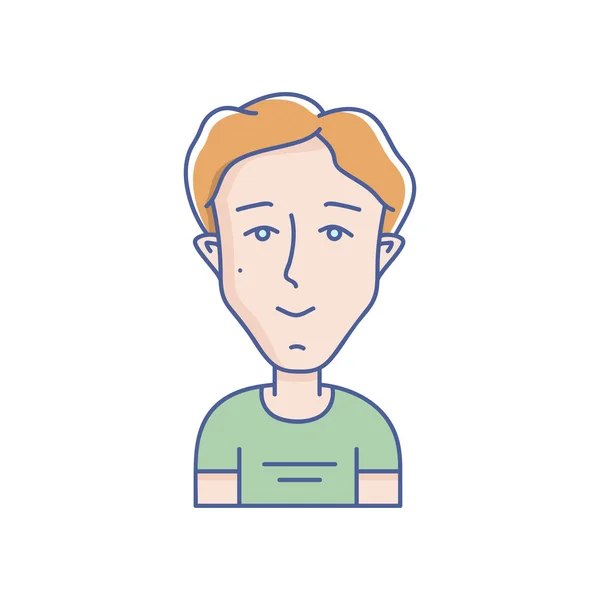 Mladý muž vektor avatar — Stockový vektor