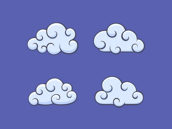 Vita moln på blå himmel — Stock vektor