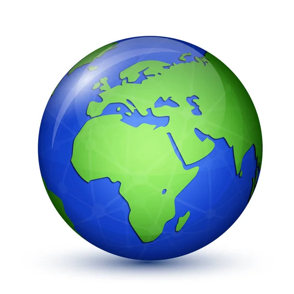 Icône du globe mondial — Image vectorielle