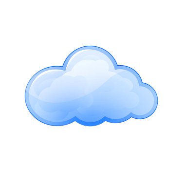 Cloud icon Blue vector illustration clipart