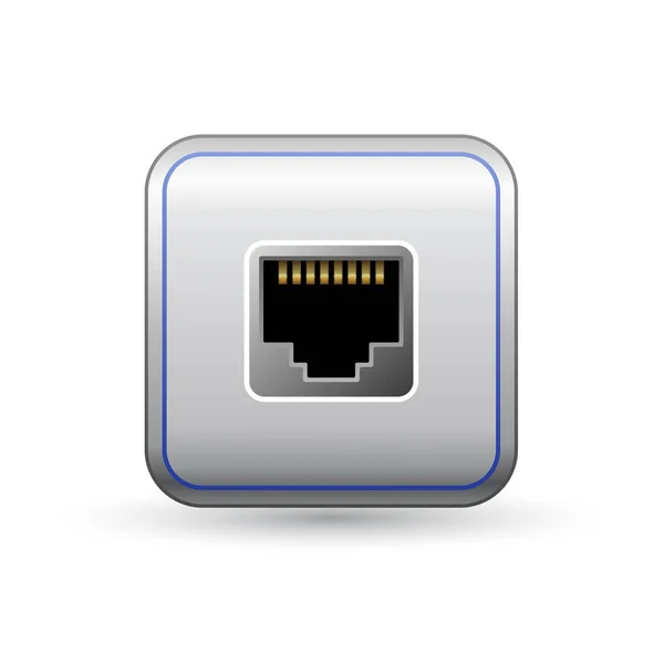 Pictogram voor netwerk-socket — Stockvector