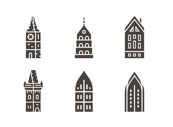 Stadsgebouwen vector illustratie — Stockvector