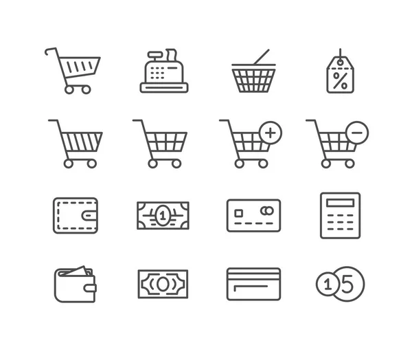 Alışveriş Icon set — Stok Vektör