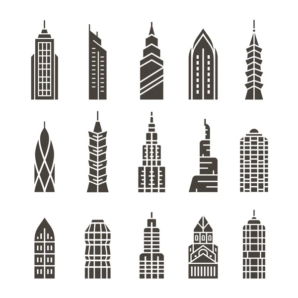 Stad byggnader vektor illustration — Stock vektor