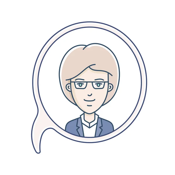 Chatt bubbla med avatar — Stock vektor