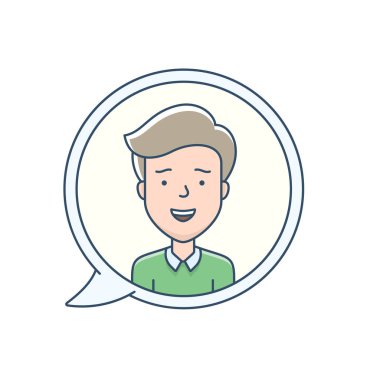 Avatar ile sohbet kabarcık