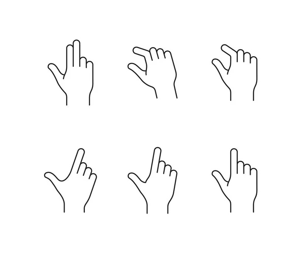 Sada ikon gesto — Stockový vektor