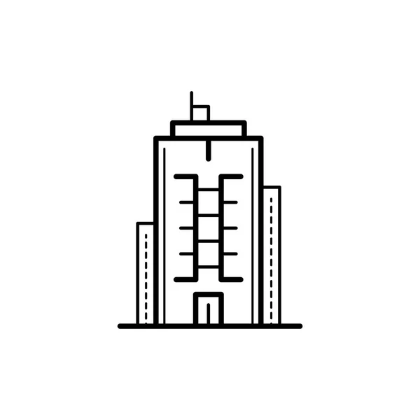 Ciudad edificios vector ilustración — Vector de stock