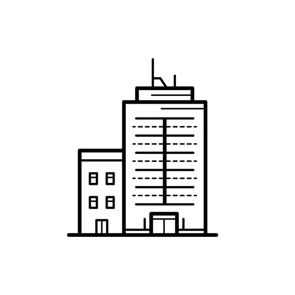 Ciudad edificios vector ilustración — Archivo Imágenes Vectoriales