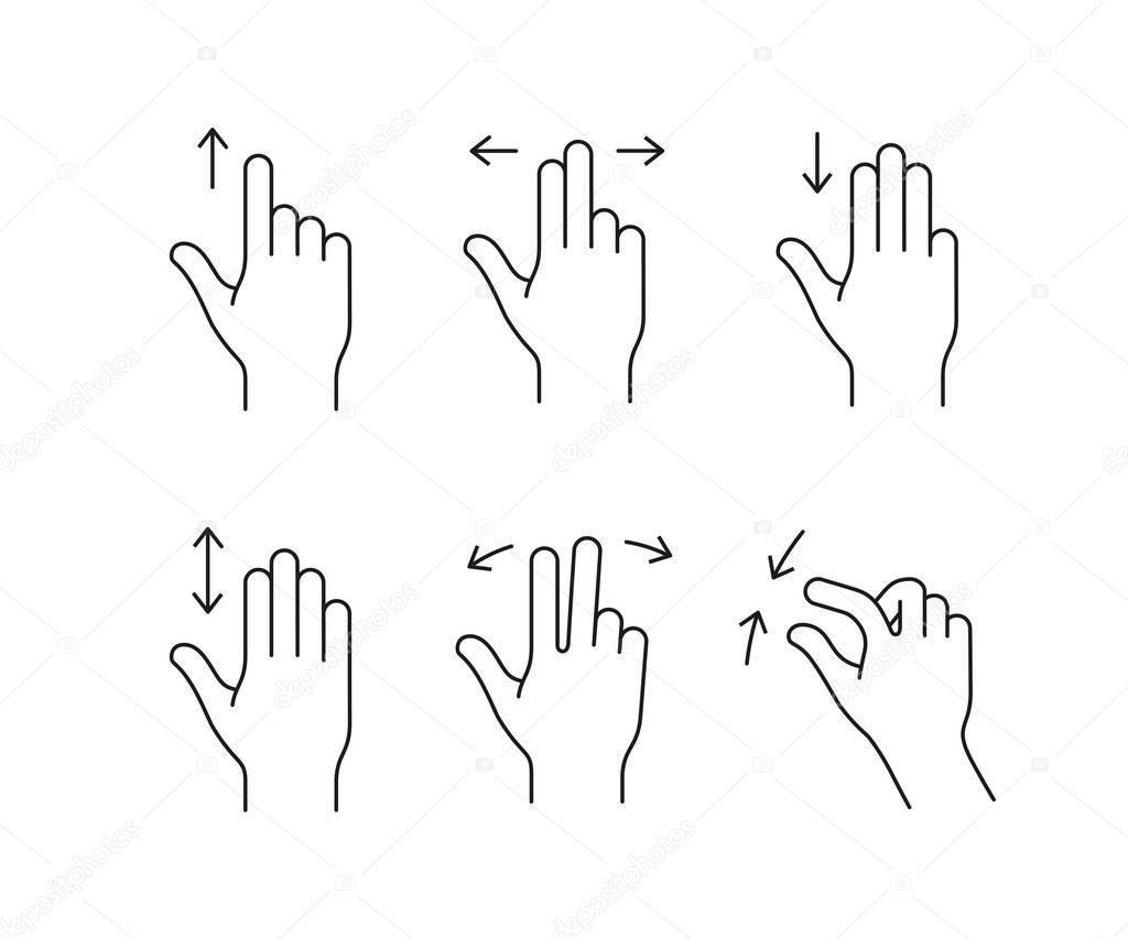 Gesture icon set