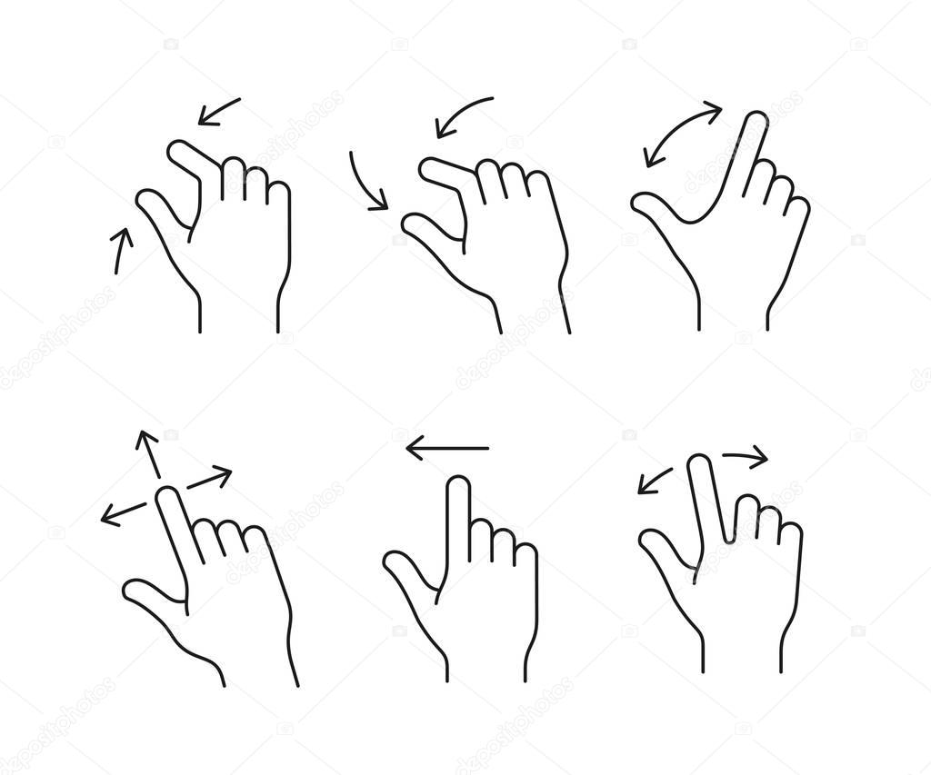 Gesture icon set