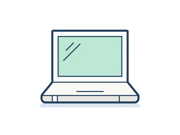 Simbolo icona computer portatile. Pulito — Vettoriale Stock