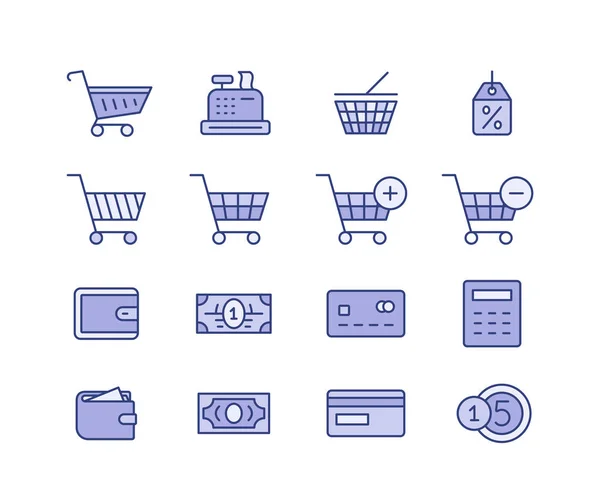 Conjunto de ícone de compras — Vetor de Stock