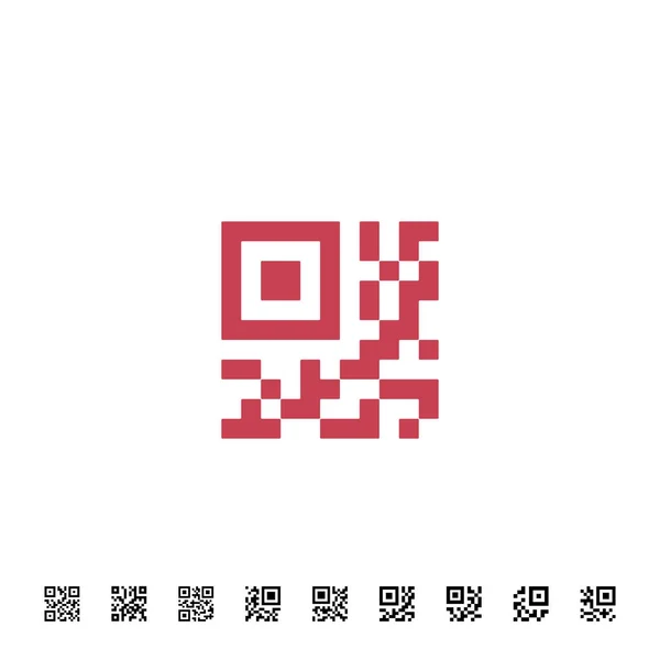 QR kod ikoner — Stock vektor