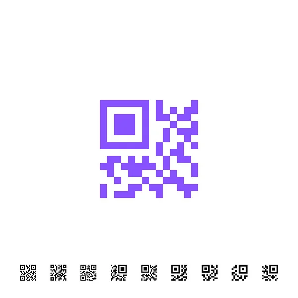 Ícones de código Qr — Vetor de Stock