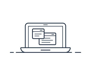 Uygulama ile dizüstü bilgisayar simgesi