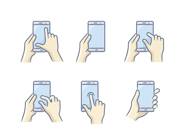 Icono de gesto Smartphone — Vector de stock