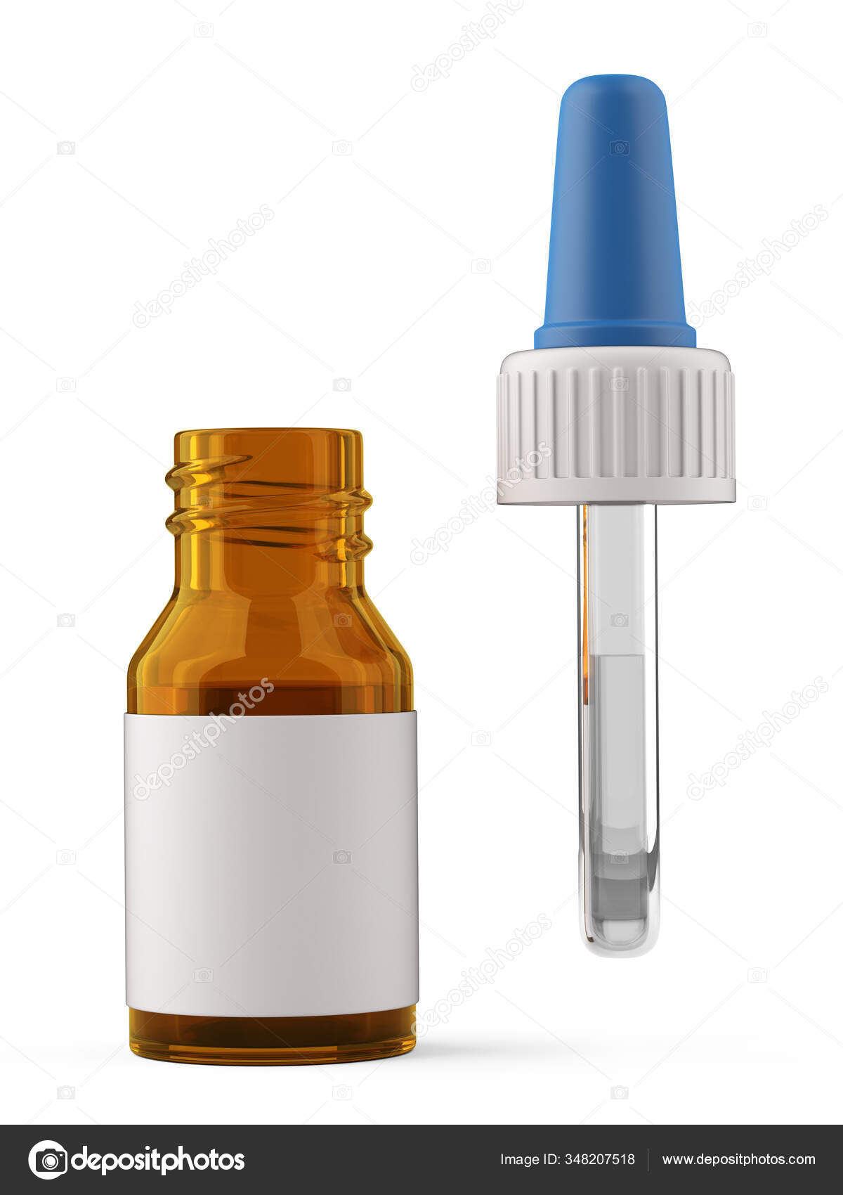 Nasal Eye Drops Template Bottle Open Pipette Isolated White Background Stock Photo By C Altsha