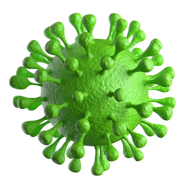 Coronavirus 2019 salgın kavramı. Virüs yaklaşıyor. Beyaz arkaplan üzerinde izole 3d illüstrasyon.