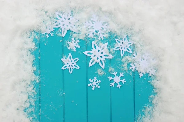 Зимовий візерунок зі сніжинками — стокове фото