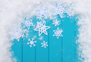 kar taneleri ile kış desen