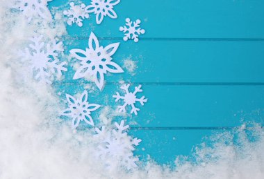 kar taneleri ile kış desen.